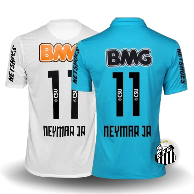 Kit Neymar Jr. 2x Camisas Santos 2011/12