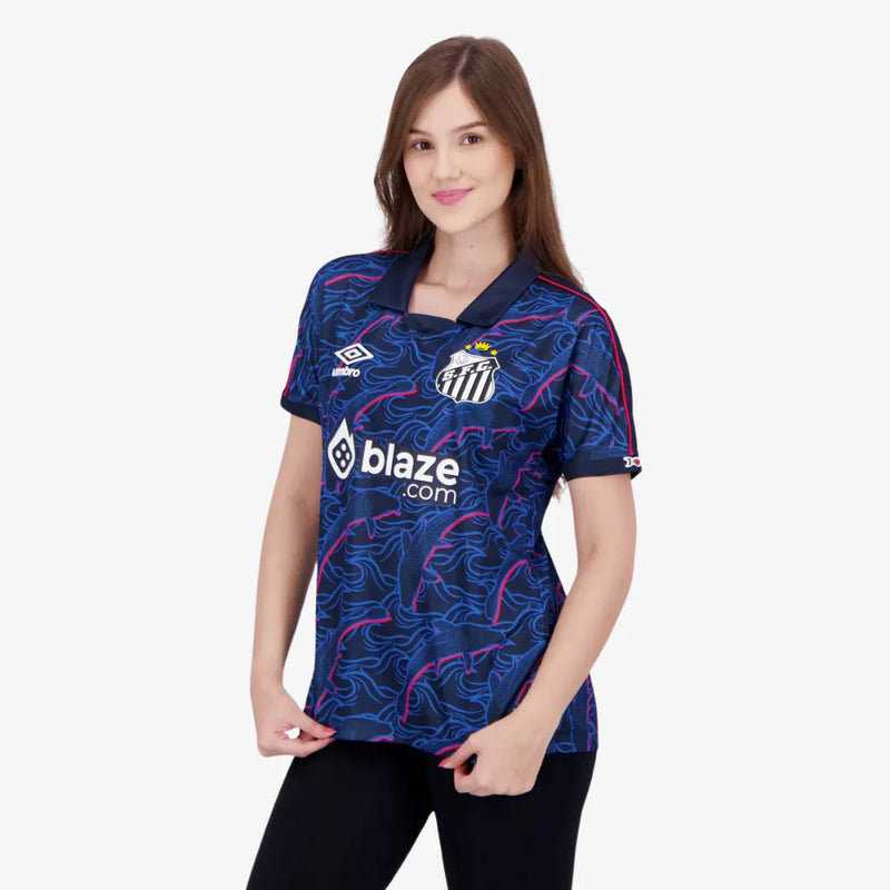 Camisa Feminina do Santos III 2023/24 + PERSONALIZAÇÃO GRÁTIS