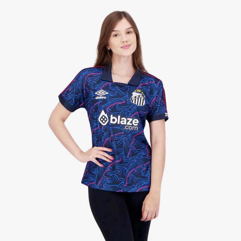 Camisa Feminina do Santos III 2023/24 + PERSONALIZAÇÃO GRÁTIS